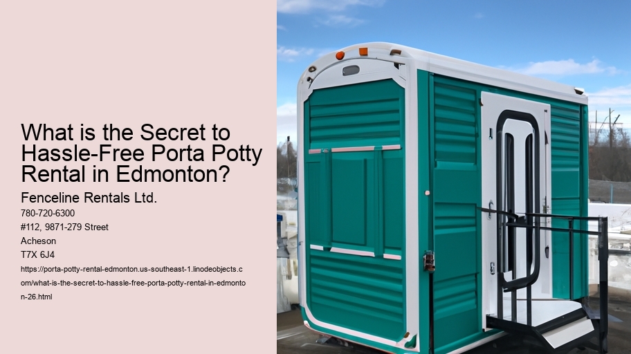 What is the Secret to Hassle-Free Porta Potty Rental in Edmonton?