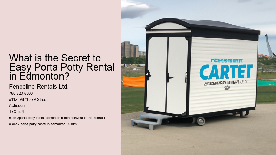 What is the Secret to Easy Porta Potty Rental in Edmonton?